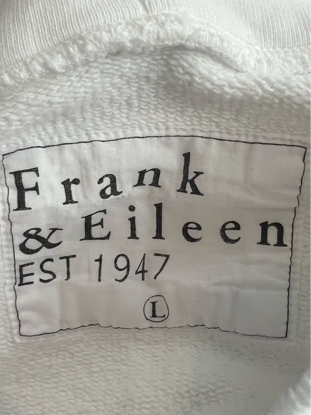 Frank & Eileen Melanie Triple Fleece Essential Hoodie Vintage White L